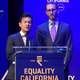 Wiener alongside fellow California Assemblymember Evan Low (D), who is also openly gay, at Equality California’s 2019 Equity Awards.